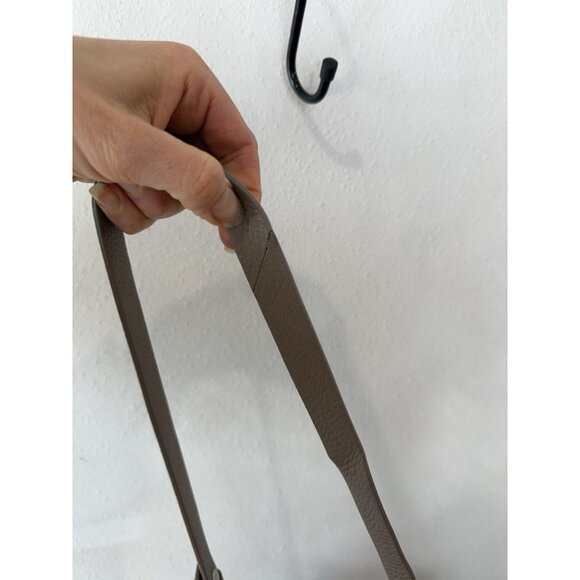 AllSaints Crossbody Taupe Gray Leather Crossbody Arm Tote Bag Purse All Saints - Picture 12 of 14